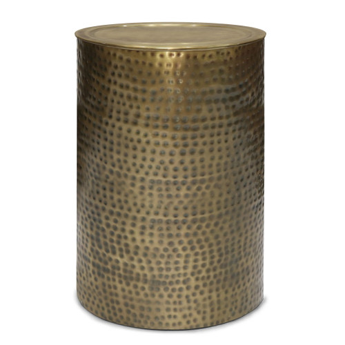 Corbin - Metal Side Table - Hammered Antique Gold