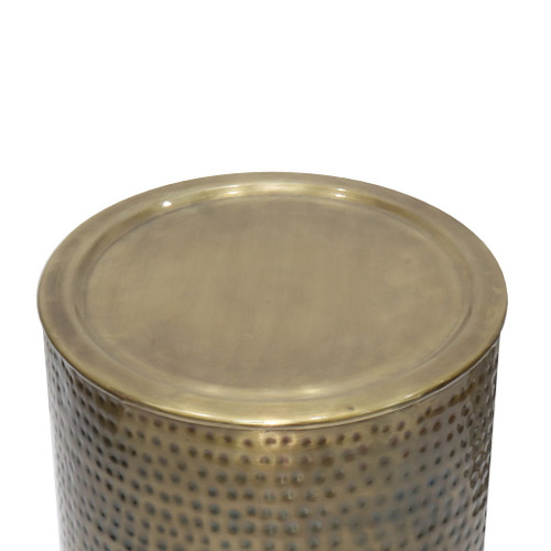 Corbin - Metal Side Table - Hammered Antique Gold