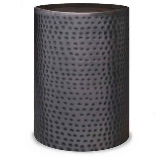 Corbin - Metal Side Table - Hammered Antique Copper - Black