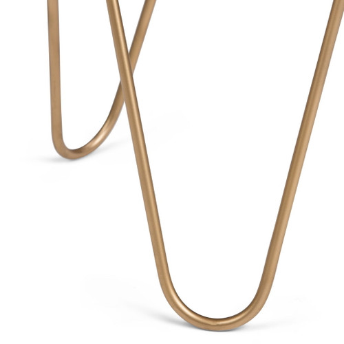 Patrice - Wood Accent Table - Natural / Gold