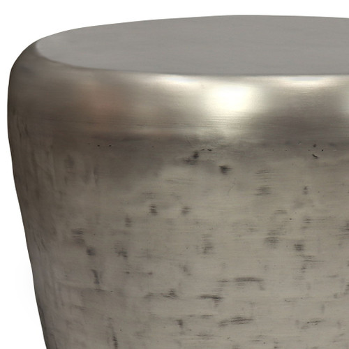 Garvy - Metal Side Table - Antique Silver