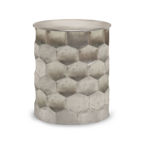 Whitney - Metal Storage Side Table - Antique Silver