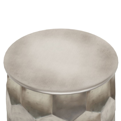 Whitney - Metal Storage Side Table - Antique Silver