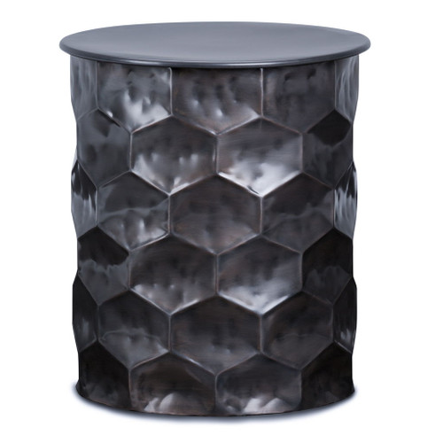 Whitney - Metal Storage Side Table - Antique Bronze