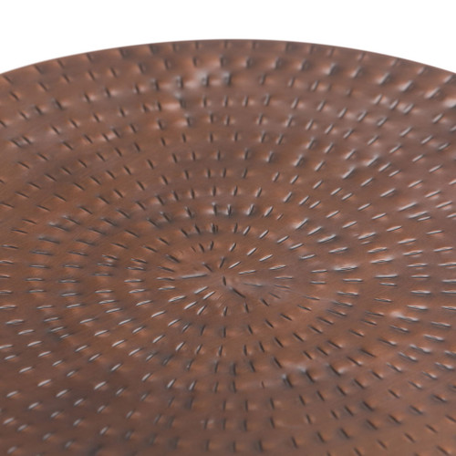 Griffen - Metal Storage Accent Table - Antique Copper