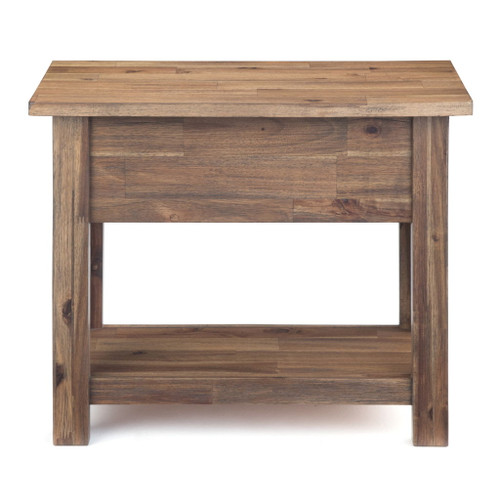 Monroe - Narrow Side Table - Rustic Natural Aged Brown