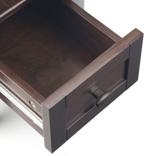 Warm Shaker - Narrow Side Table - Tobacco Brown