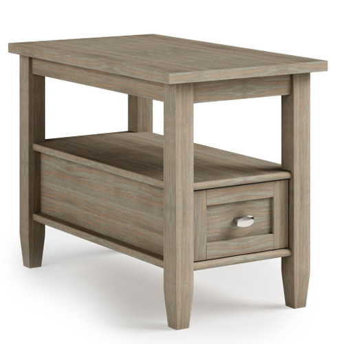 Warm Shaker - Narrow Side Table - Distressed Gray