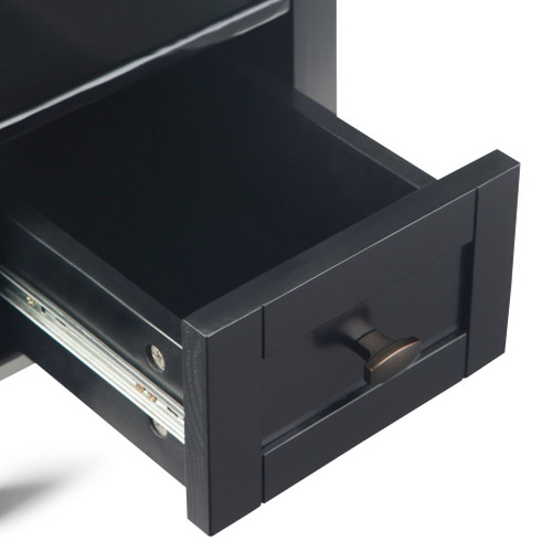 Warm Shaker - Narrow Side Table - Black