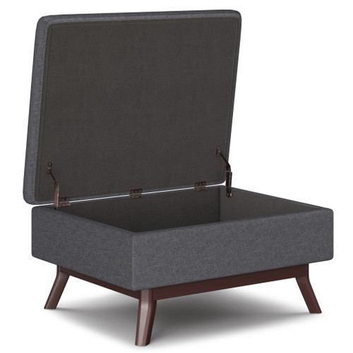 Owen - Coffee Table Storage Ottoman - Slate Gray