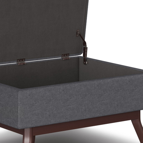 Owen - Coffee Table Storage Ottoman - Slate Gray