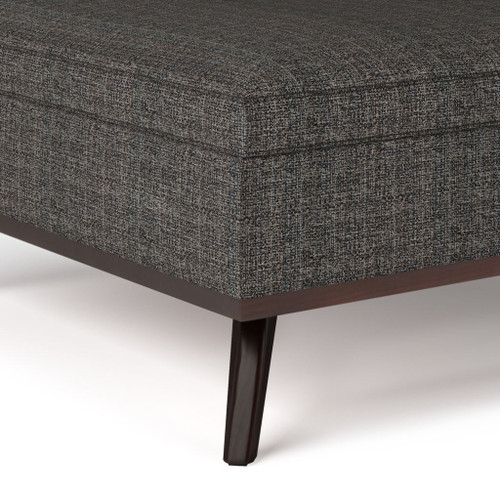 Owen - Square Coffee Table Storage Ottoman - Ebony