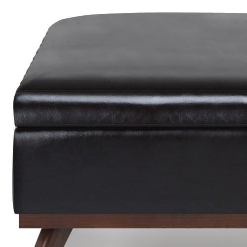 Owen - Square Coffee Table Storage Ottoman - Tanners Brown
