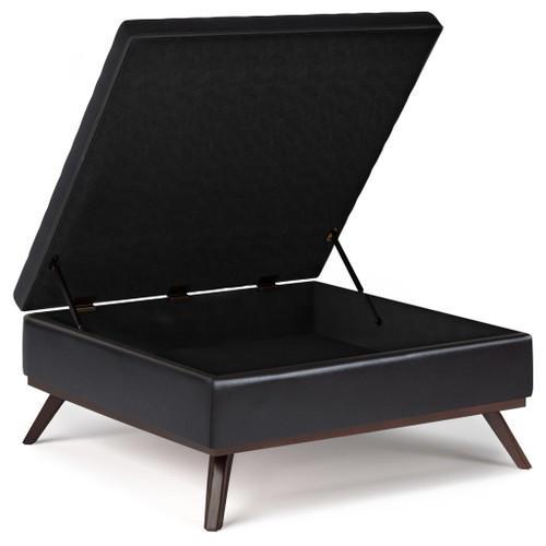 Owen - Square Coffee Table Storage Ottoman - Tanners Brown