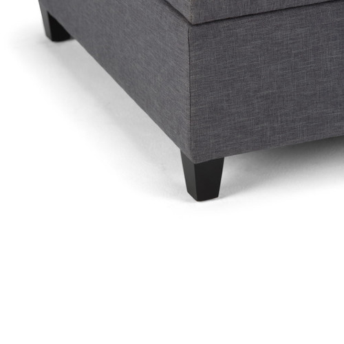 Ellis - Coffee Table Storage Ottoman - Slate Gray