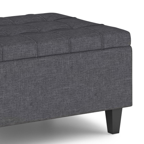 Harrison - Small Coffee Table Storage Ottoman - Slate Gray