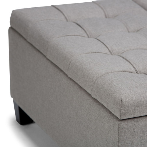 Harrison - Coffee Table Storage Ottoman - Dove Gray