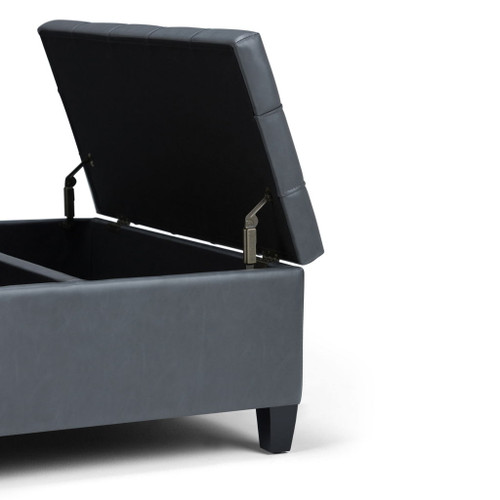 Harrison - Coffee Table Storage Ottoman - Stone Gray