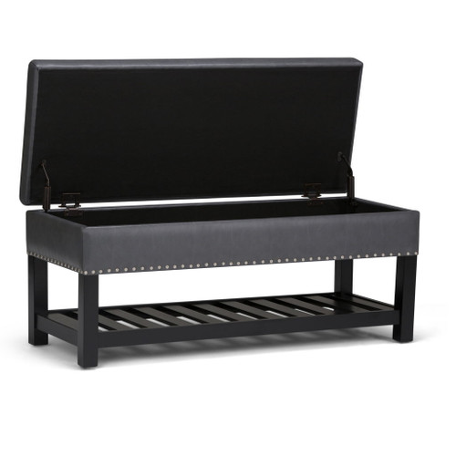 Lomond - Storage Ottoman Bench - Stone Gray