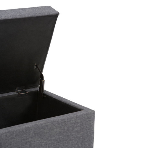 Darcy - Storage Ottoman Bench - Slate Gray