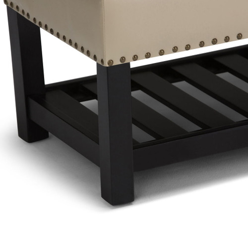 Lomond - Storage Ottoman Bench - Satin Cream