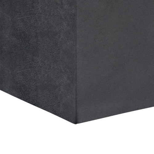 Rockwood - Cube Storage Ottoman With Tray - Distressed Black