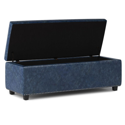 Hamilton - Storage Ottoman - Denim Blue