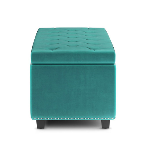 Hamilton - Storage Ottoman - Aqua Blue