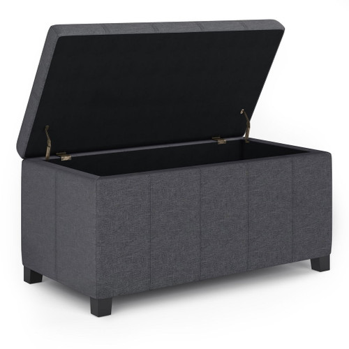 Dover - Storage Ottoman Bench - Slate Gray
