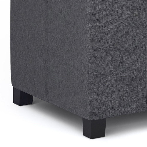 Dover - Storage Ottoman Bench - Slate Gray