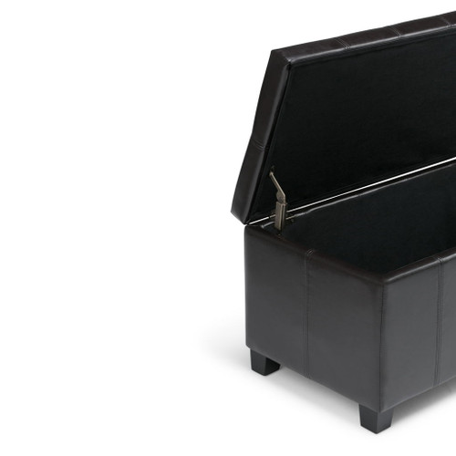 Dover - Storage Ottoman Bench - Midnight Black