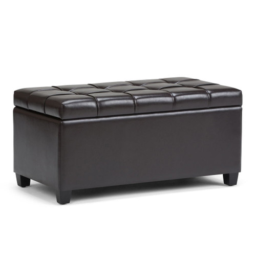 Sienna - Storage Ottoman Bench - Tanners Brown