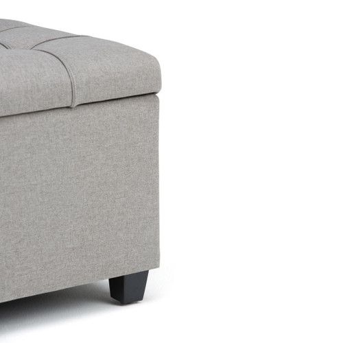 Sienna - Storage Ottoman Bench - Dove Gray