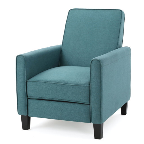 Teal Linen Push Back Chair For Elegant Home - Teal
