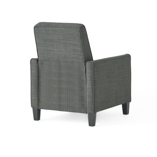 Linen Push Back Chair For Elegant Home - Dark Gray