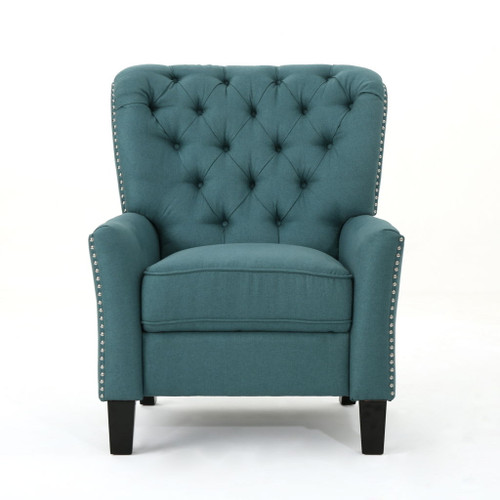 Modern Push Back Recliner - Teal