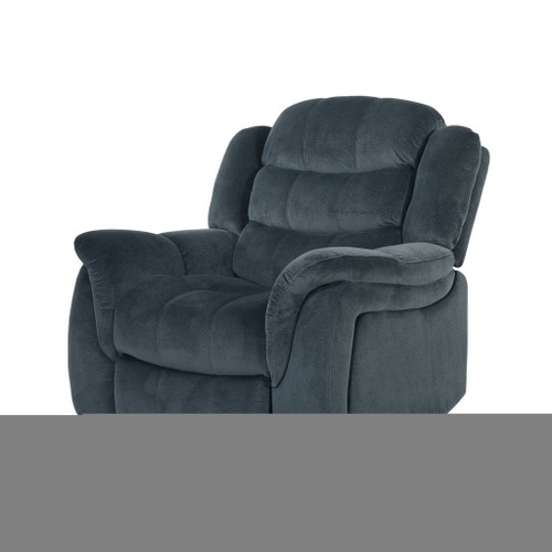 Classic Design, Plush, Glider Recliner - Steel Gray