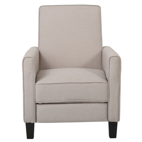 Recliner Push Back Chair For Elegant Home - Beige