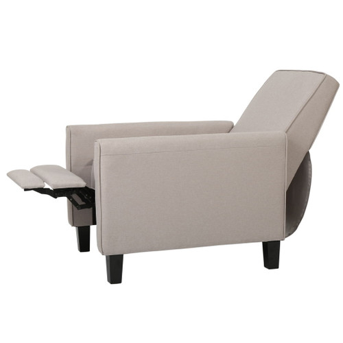 Recliner Push Back Chair For Elegant Home - Beige