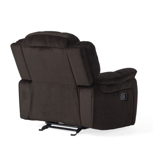 Classic Design, Plush, Glider Recliner - Brown
