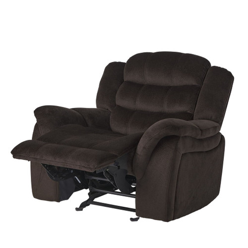 Classic Design, Plush, Glider Recliner - Brown