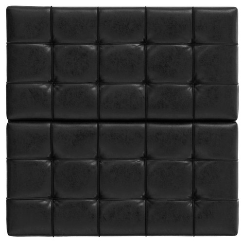 Harrison - Large Square Coffee Table Storage Ottoman - Distressed Black