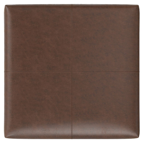 Gabbie - Square Coffee Table Upholstered Storage Ottoman - Brown