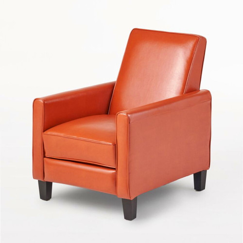 Recliner Push Back Chair For Elegant Home - Orange