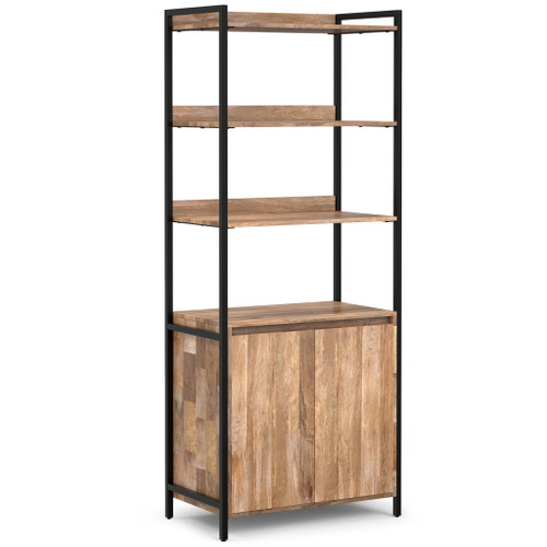 Kelsey - Large Bookshelf With Cabinet - Natural