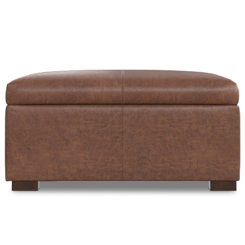 Gabbie - Square Coffee Table Storage Ottoman - Brown