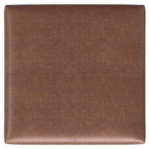 Gabbie - Square Coffee Table Storage Ottoman - Brown