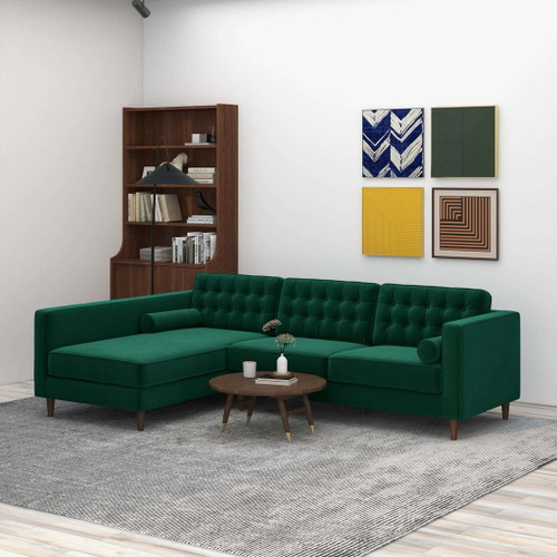 Christian - Sectional Sofa Left Facing - Green