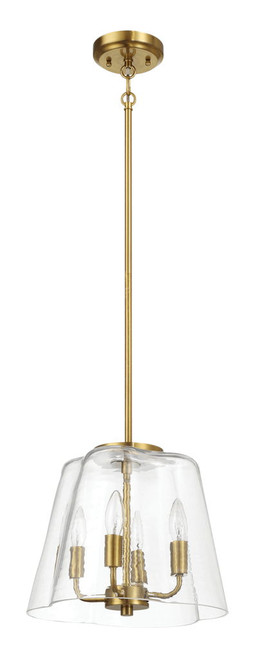 Soiree - 4 Candle Lights Pendant - Clear / Gold
