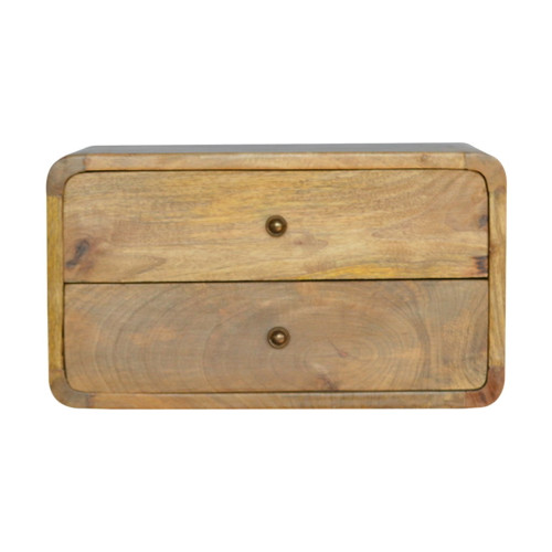 2 Drawer Floating Nightstand - Oak
